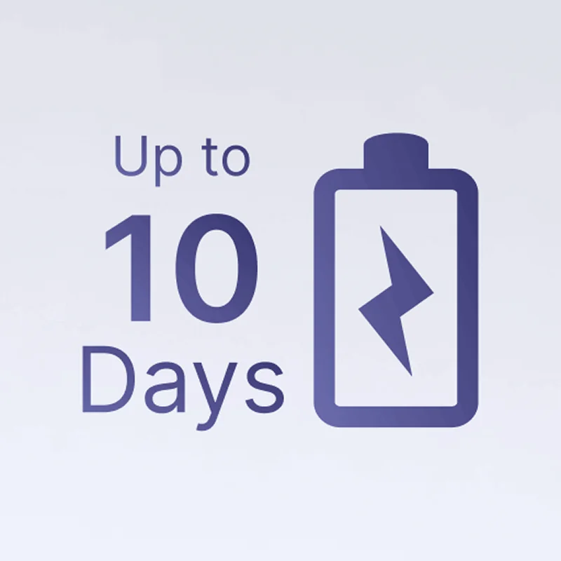 blēo ring and band: Up to 10 days of battery life for continuous health and longevity tracking.