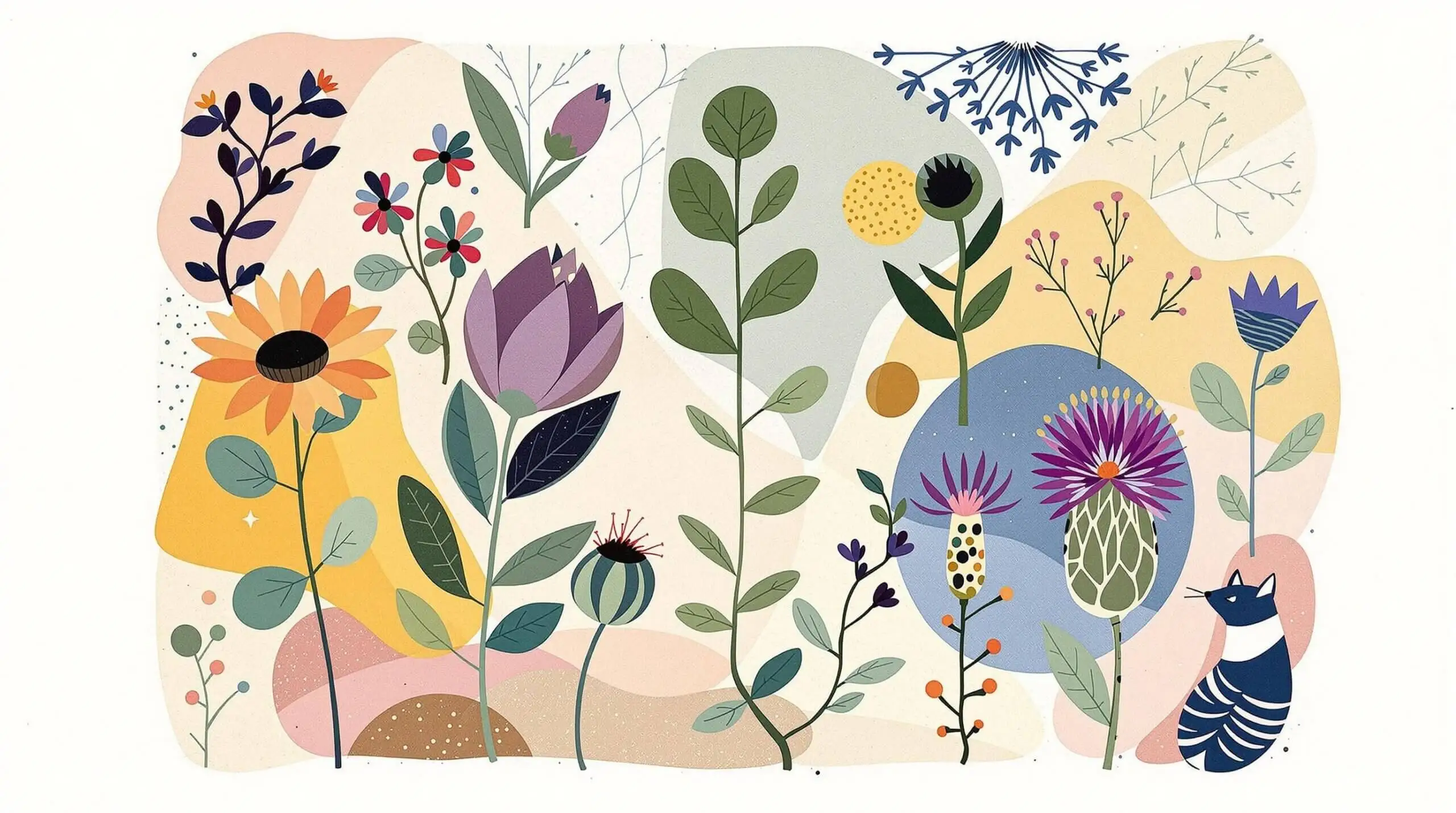 A collage of various forest herbs in the style of Hannah Hoch, emphasizing longevity.