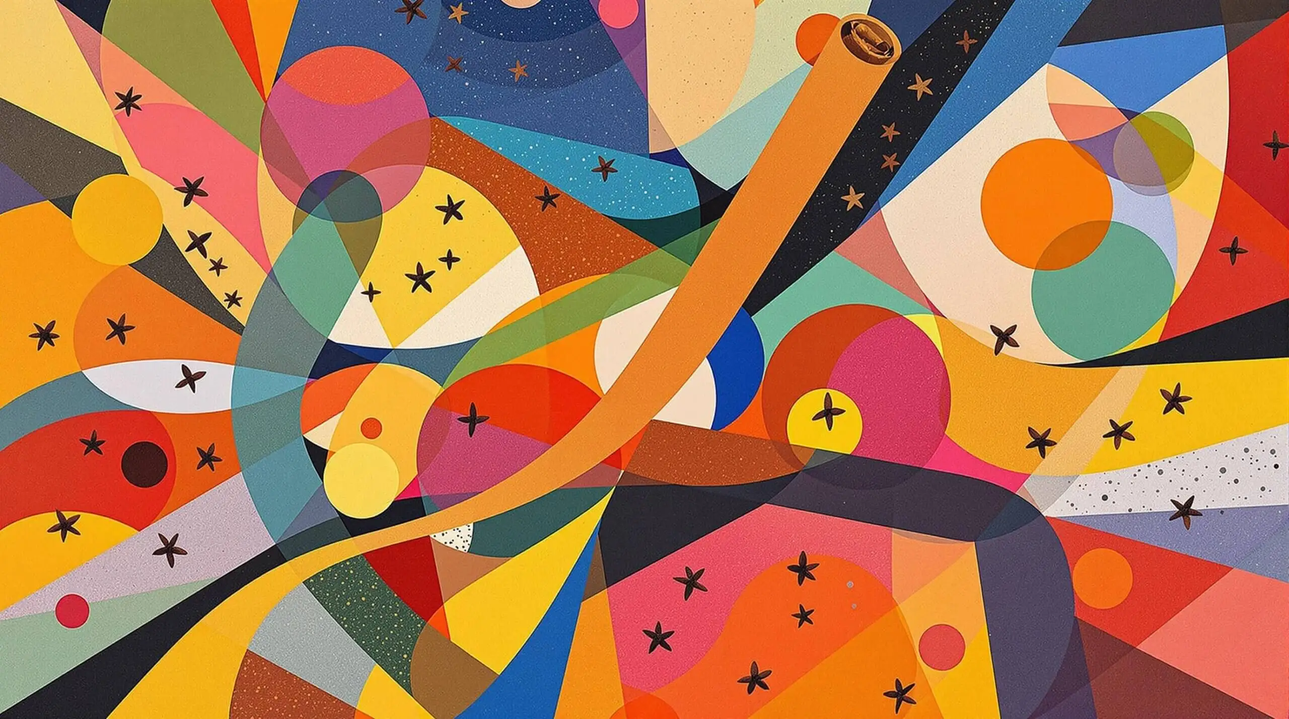 Artistic collage featuring cinnamon, cloves, and human cells in vibrant colors.