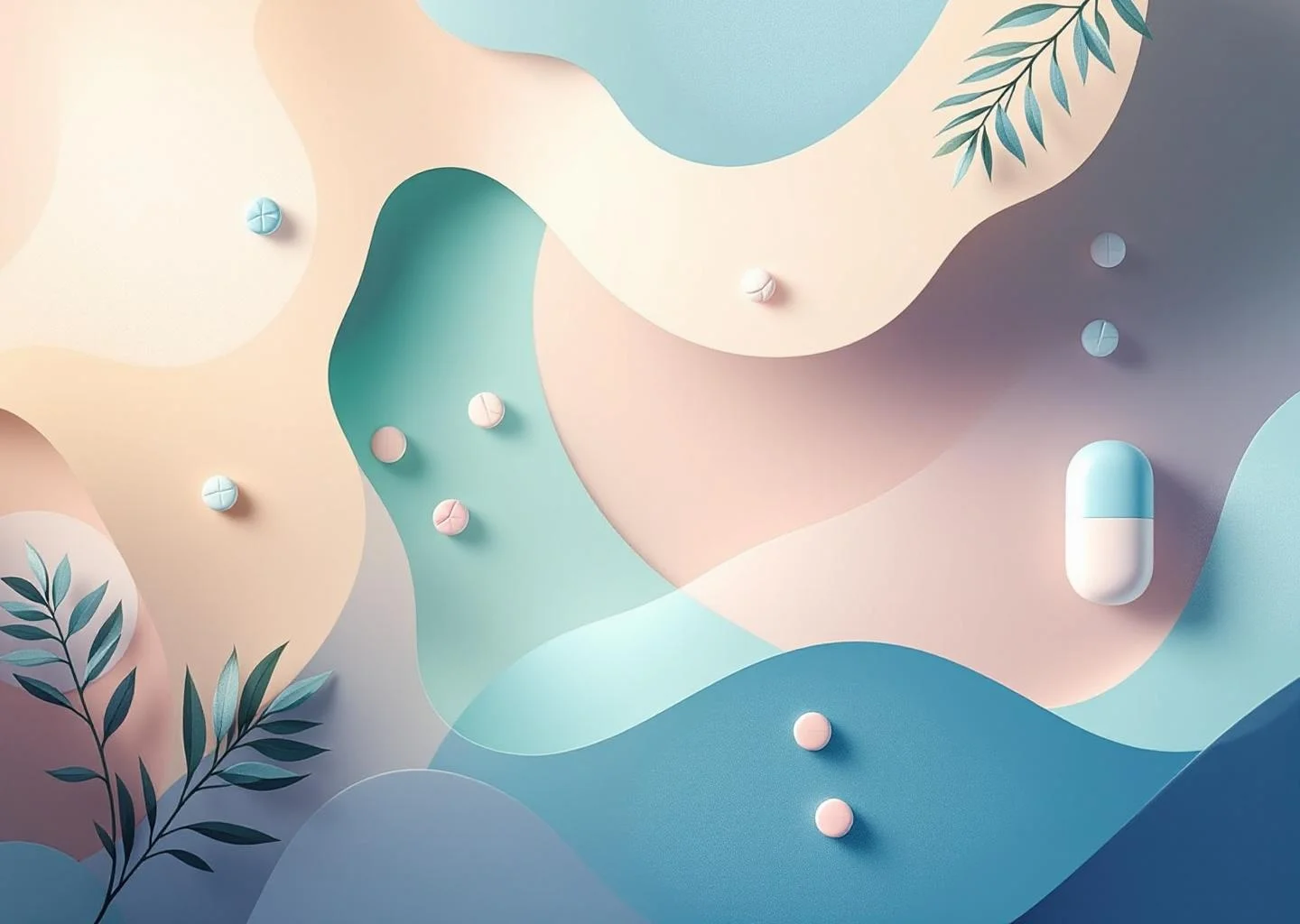 An abstract flowchart illustrating dosing and titration strategies for metformin therapy, featuring soft colors and smooth curves.