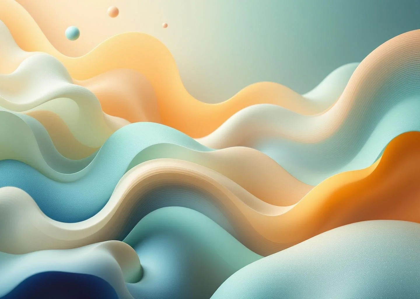 An abstract representation of balance and harmony in health, featuring flowing shapes and soft colors that evoke a sense of vitality and well-being, with silhouettes of figures engaged in serene activities.