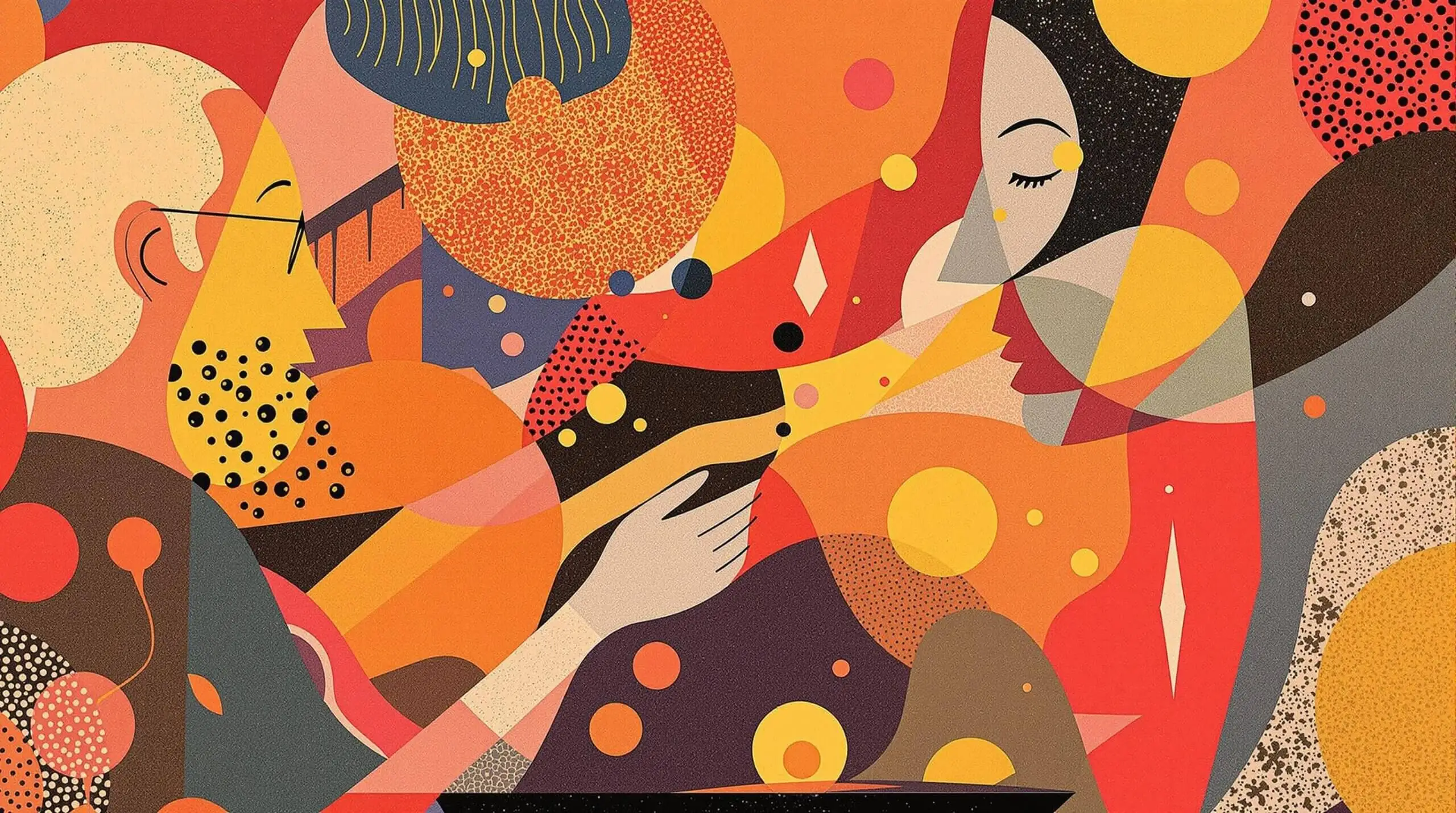 A collage illustration of aged and youthful cells with elements of a forge.