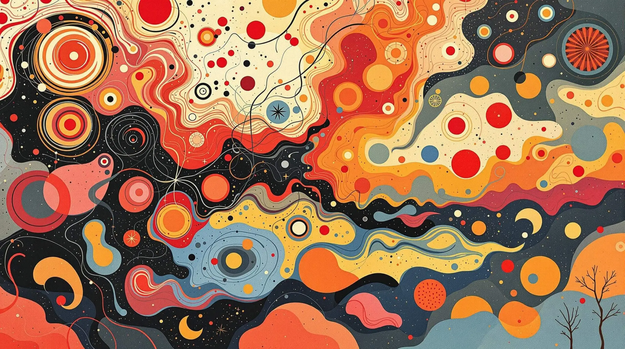 Abstract illustration showing inflammation with geometric shapes alluding to lifespan