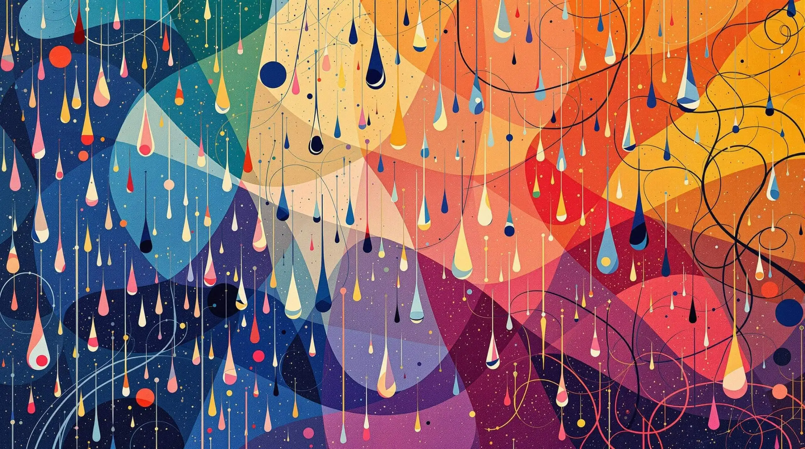 An abstract illustration of raindrops and olfactory receptors by Wassily Kandinsky.