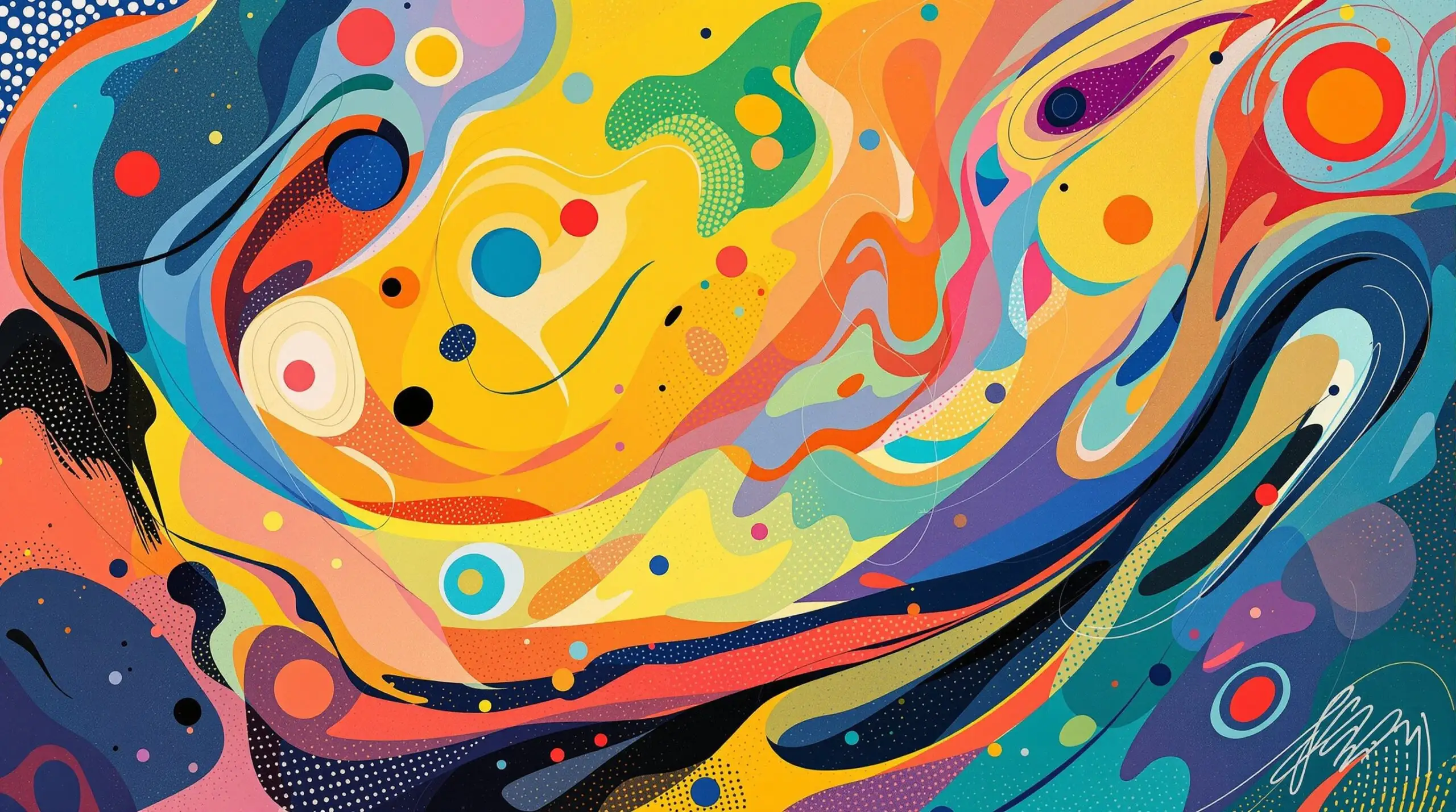 A person exercises surrounded by swirling abstract shapes, symbolizing the basics of exercise in weight management.