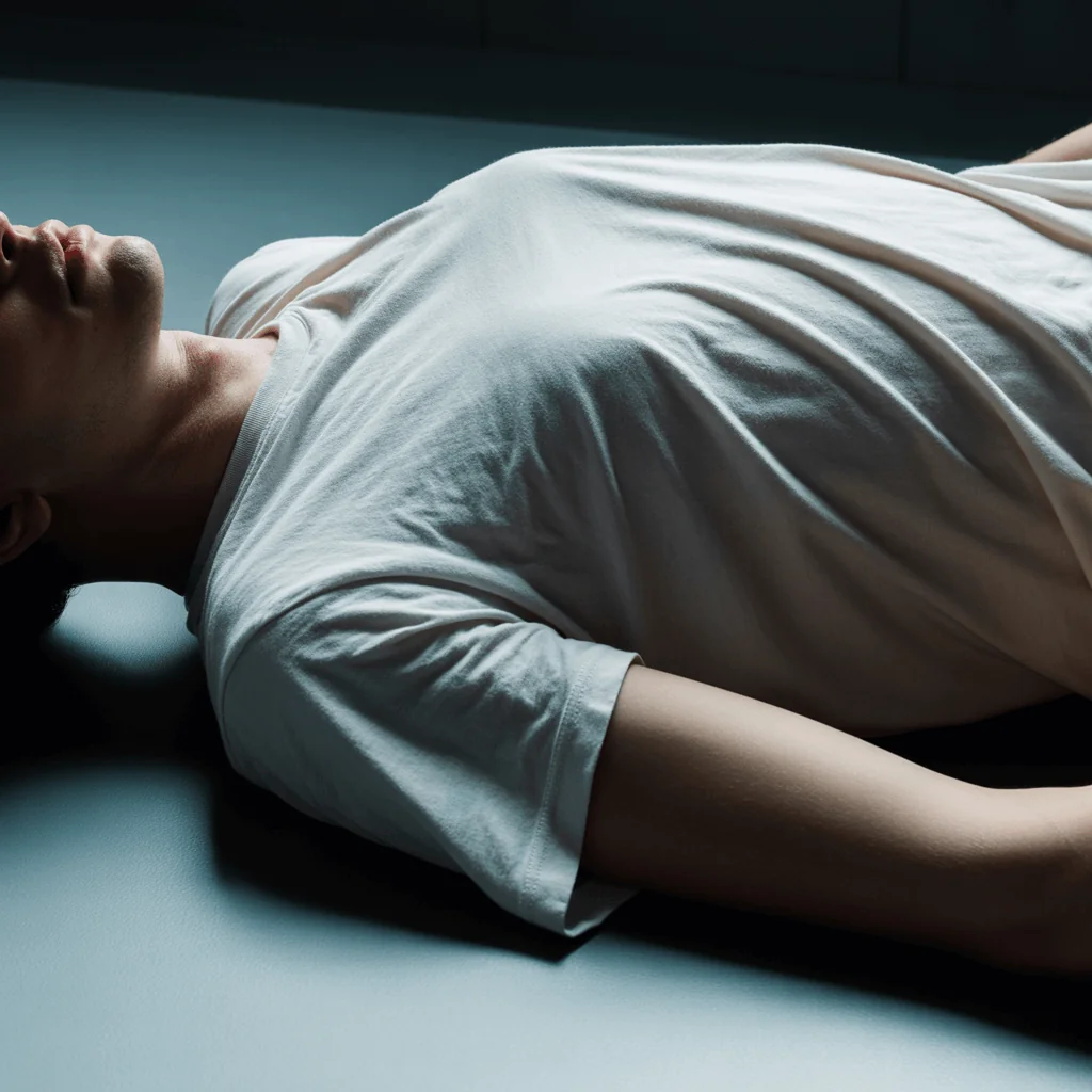 Man lying down, representing liver health blood testing and biomarkers for longevity.