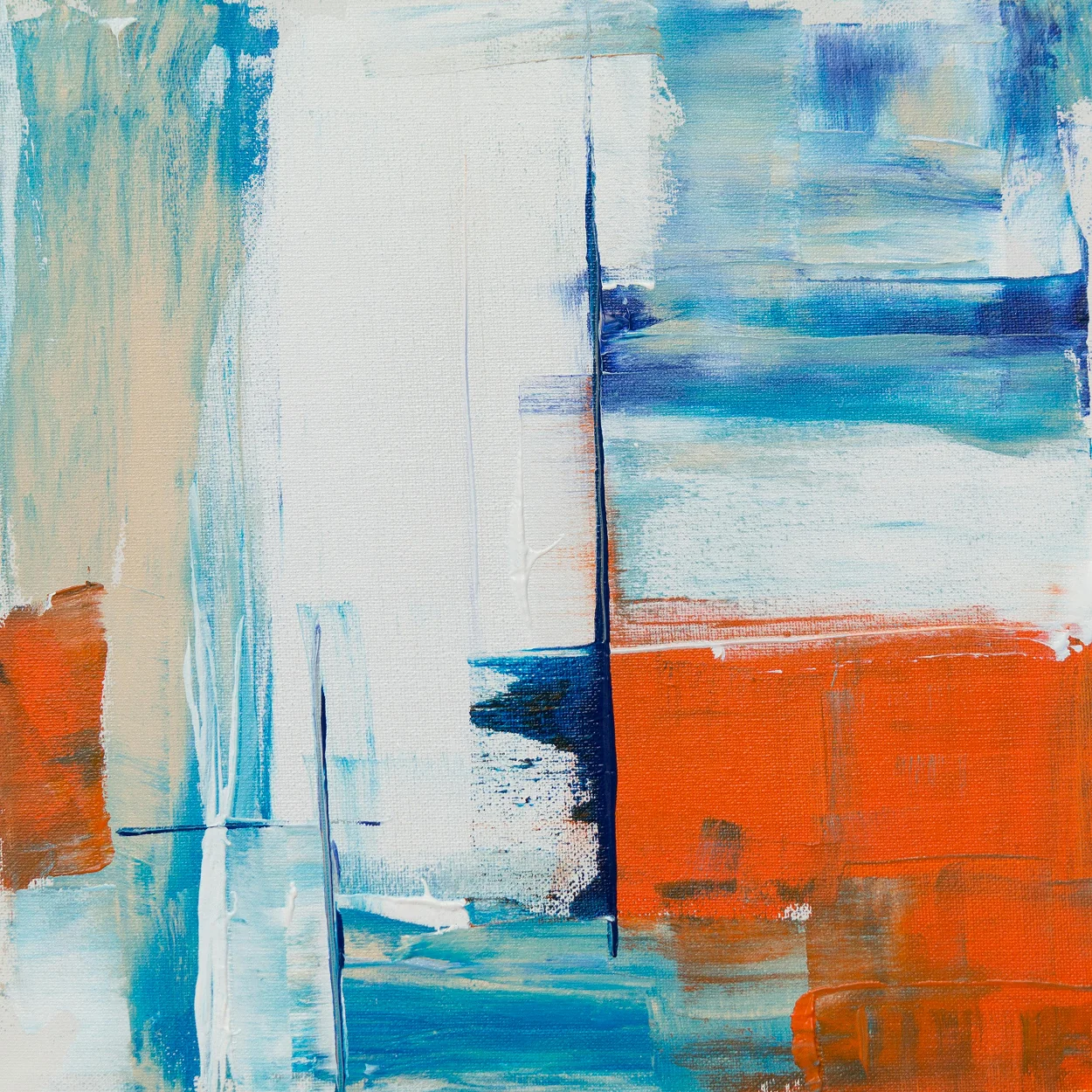 Abstract art with blue, white, and orange for semaglutide.