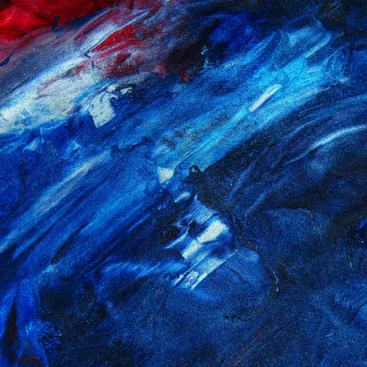 Abstract blue and red tones for tirzepatide.