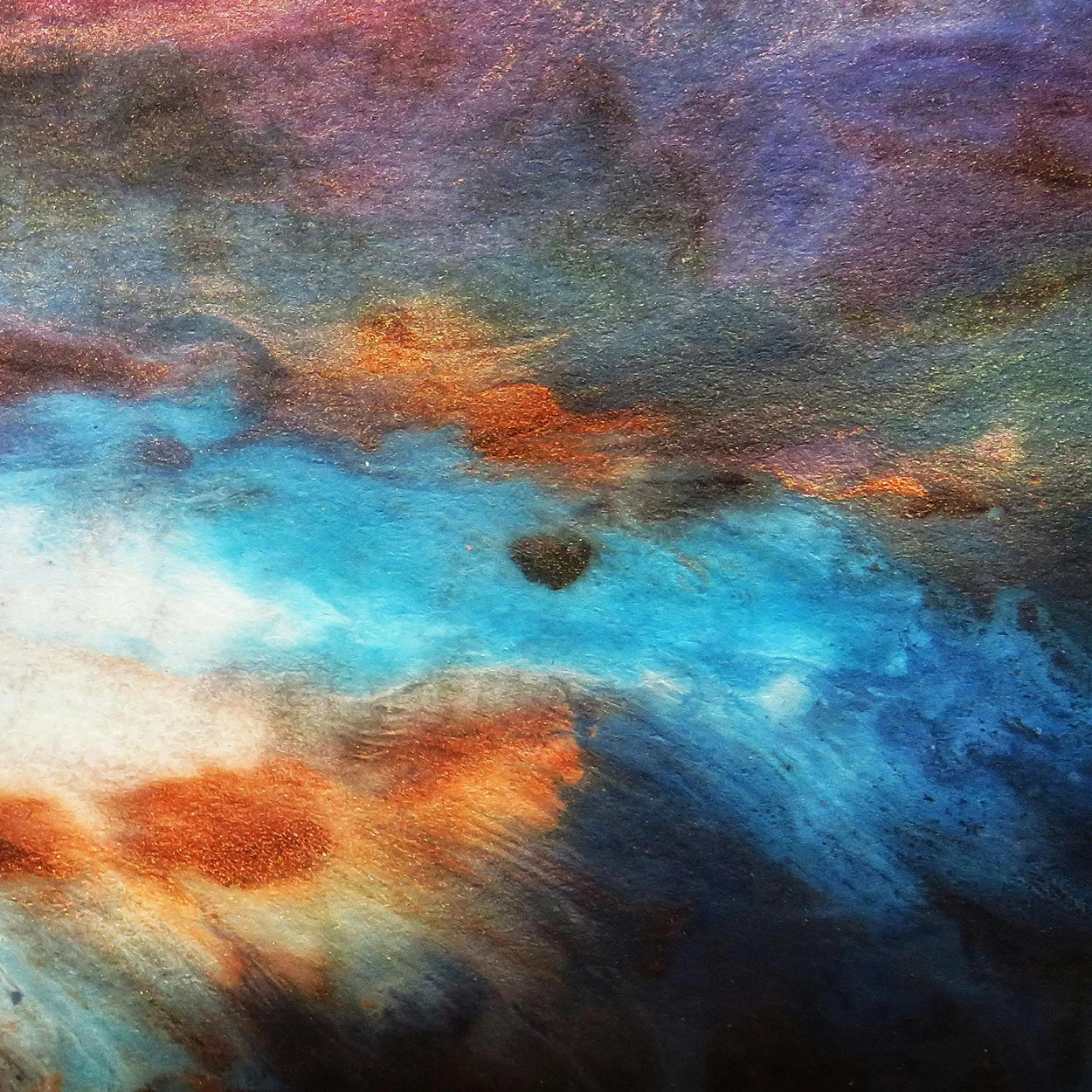 Abstract blue and silver swirls for tirzepatide mechanism.