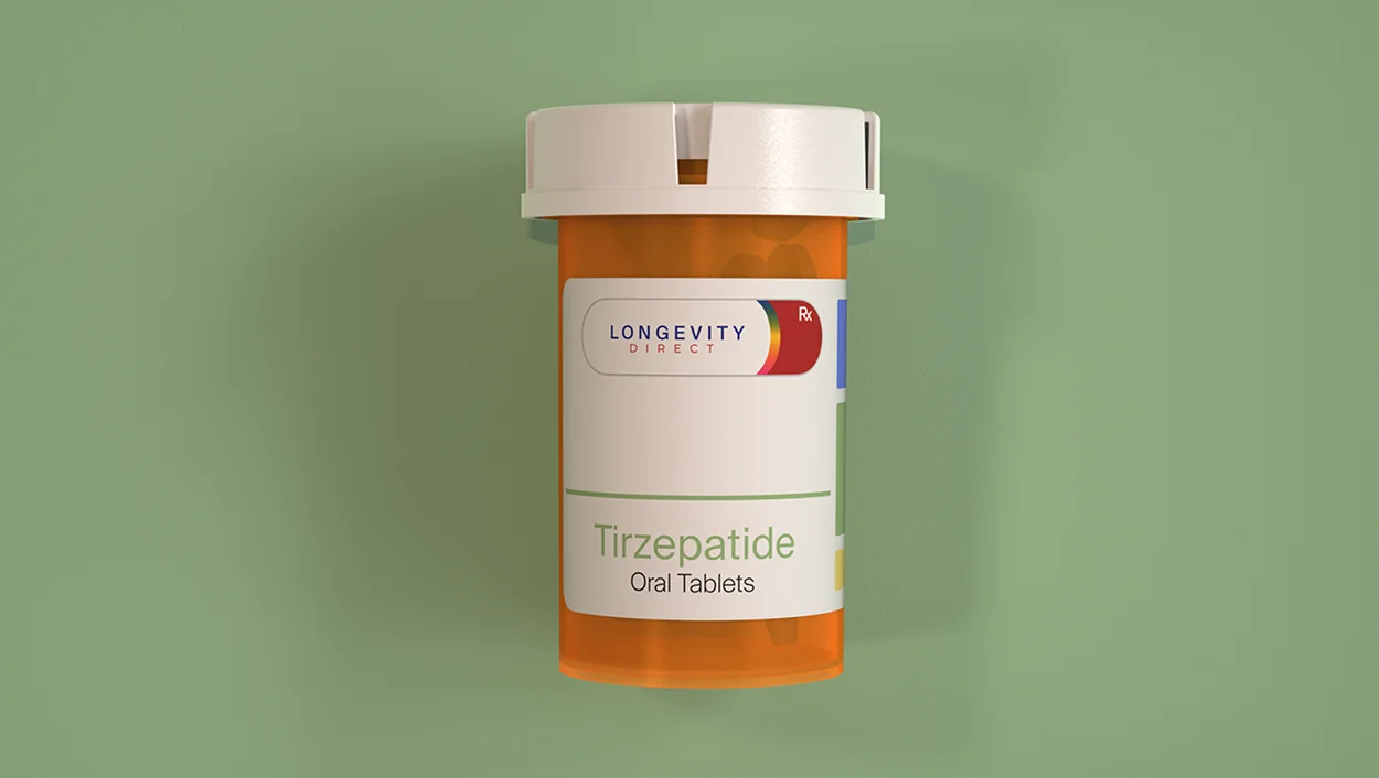 Tirzepatide oral tablets for longevity treatment.
